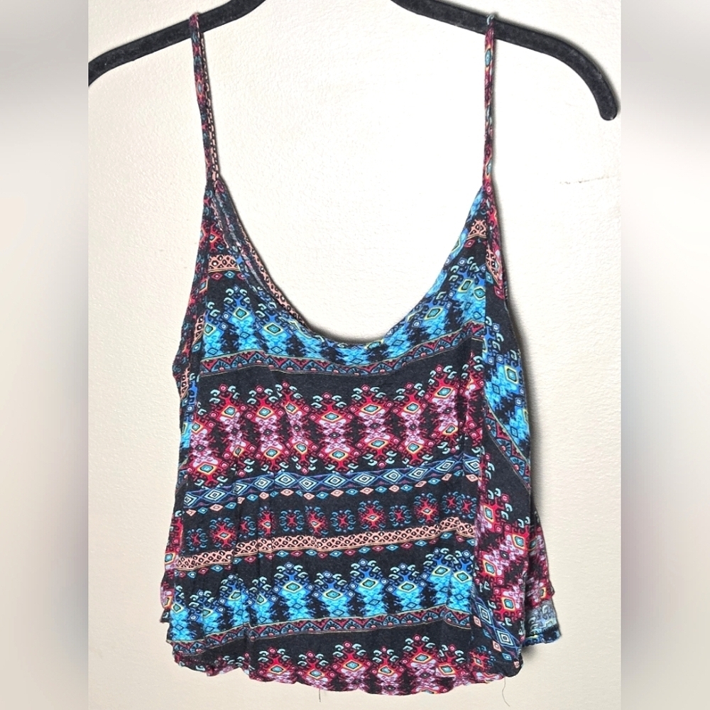 Vintage Y2K Deb Boho Festival Flowy Crop Cami Indie Sleaze, Large‎